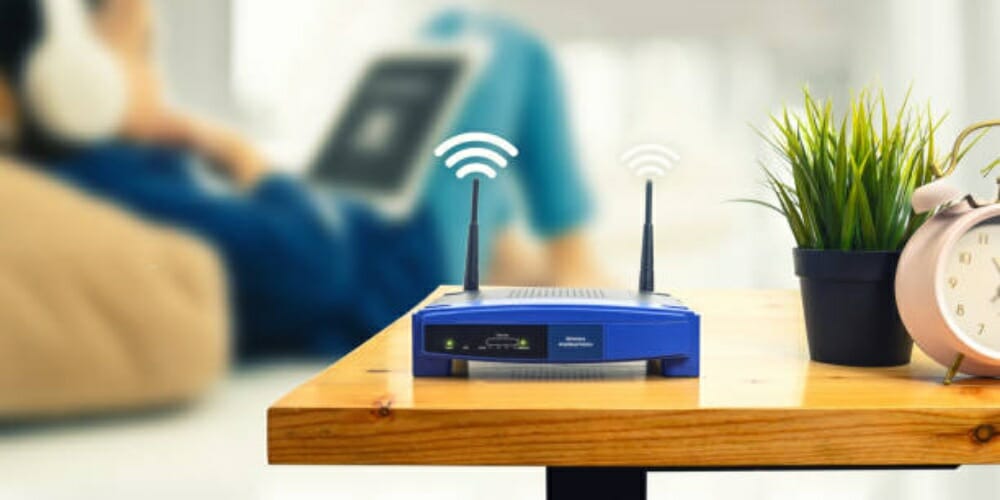 wifi signal sign on a router