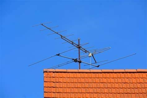 antenna and a blue sky above it