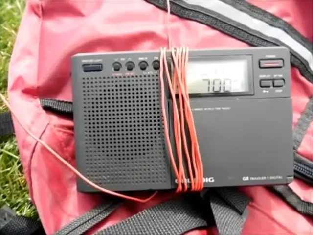 radio with red wire rolled over