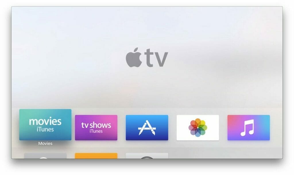 apple tv home screen