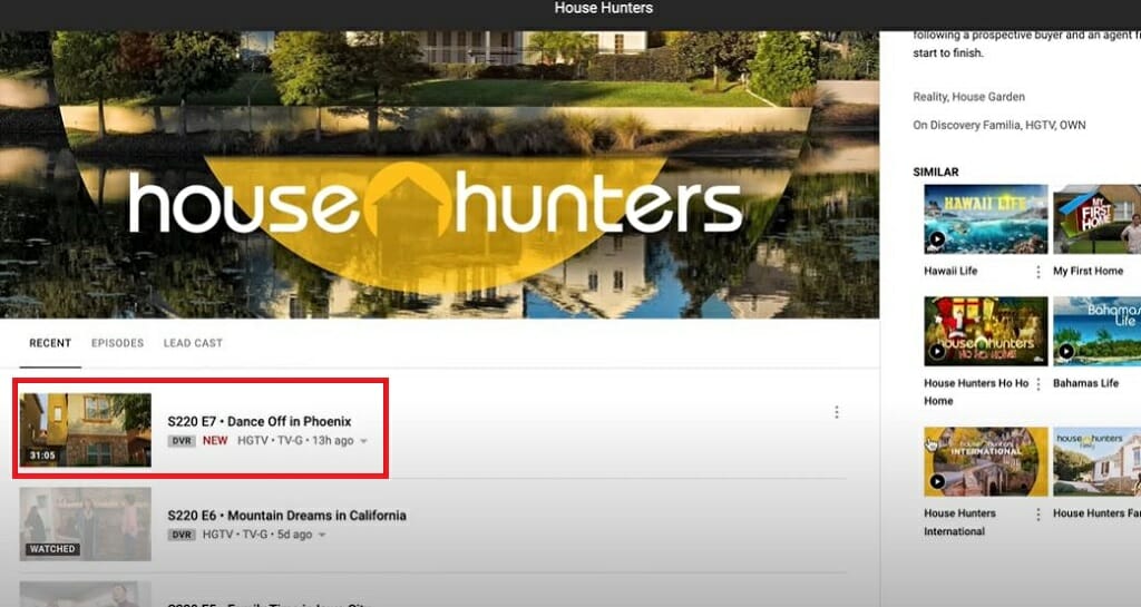 house hunters episodes