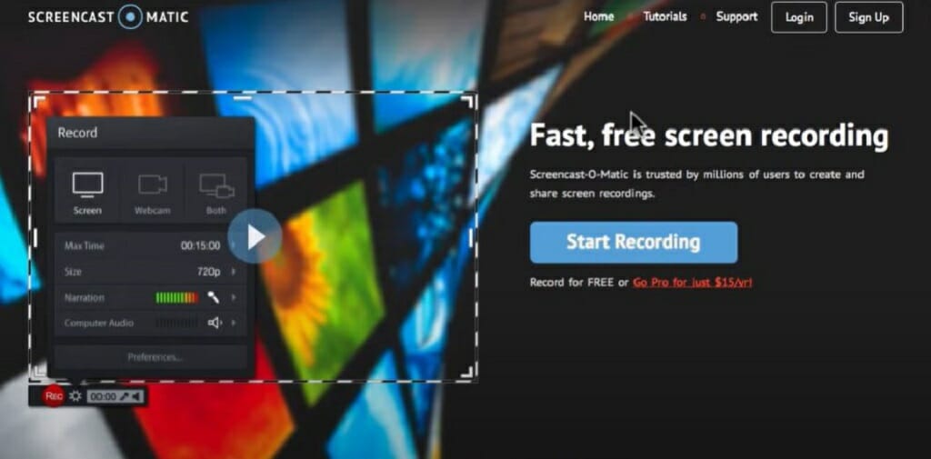 htrstv screencast recording screen