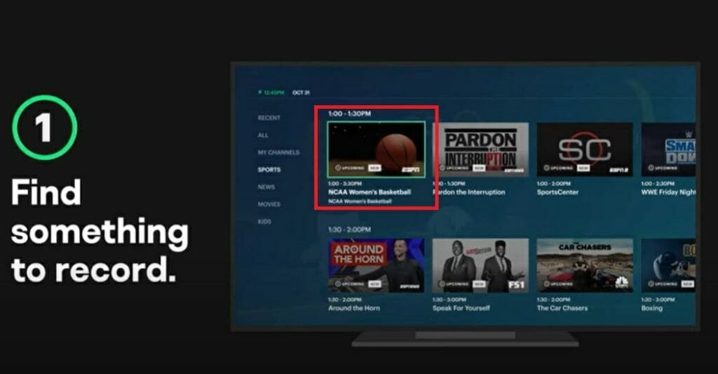 HTSTV hulu finding video to record